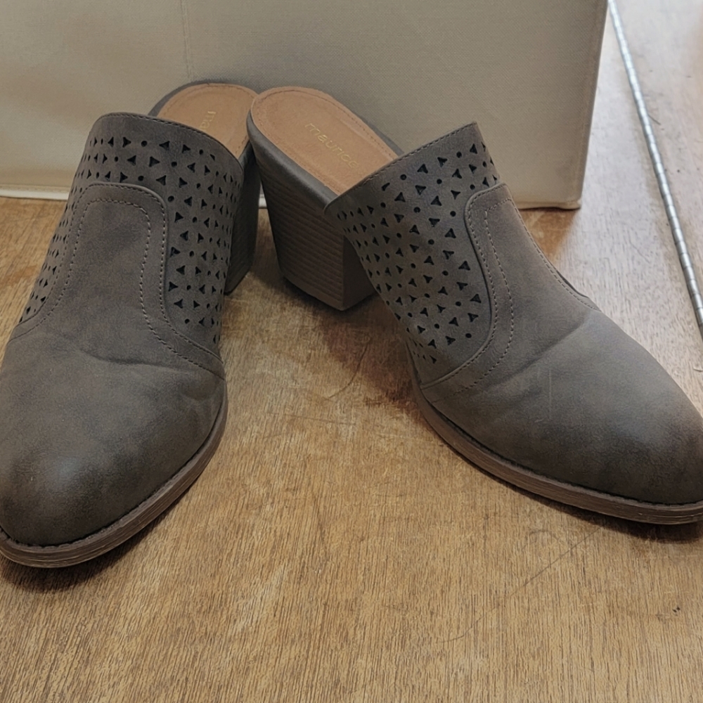 Maurices high heel open back ankel boot